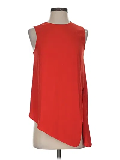 Pre-owned Babaton Sleeveless Blouse In Red