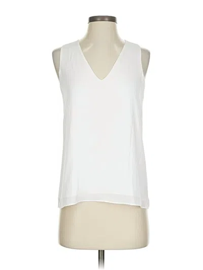 Pre-owned Babaton Sleeveless Blouse In White