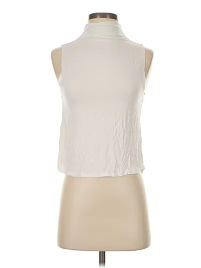Pre-owned Babaton Sleeveless Blouse In White