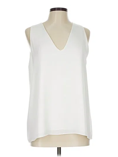 Pre-owned Babaton Sleeveless Blouse In White