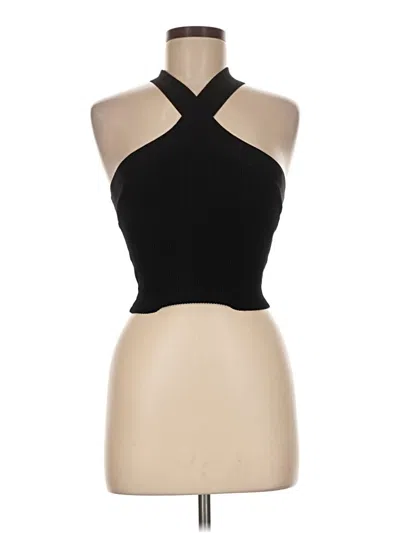 Pre-owned Babaton Sleeveless Top Black Halter Neckline Tops