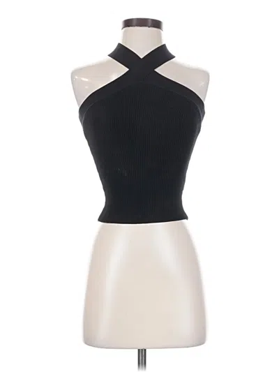 Pre-owned Babaton Sleeveless Top Black Halter Neckline Tops