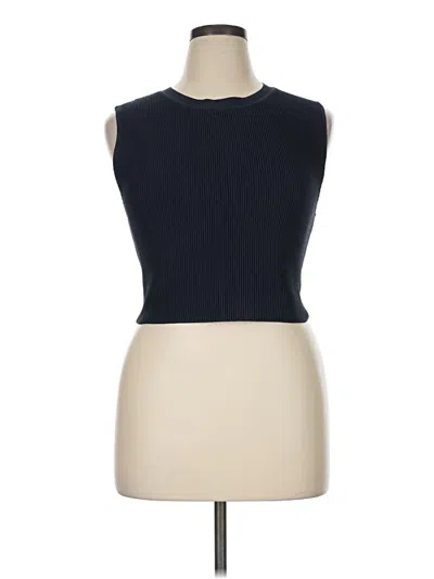 Pre-owned Babaton Sleeveless Top Black High Neck Tops