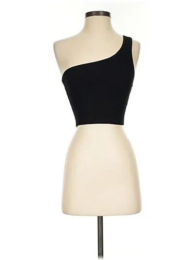 Pre-owned Babaton Sleeveless Top Black One Shoulder Neckline Tops