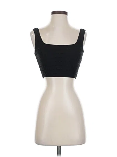 Pre-owned Babaton Sleeveless Top Black Square Neckline Tops