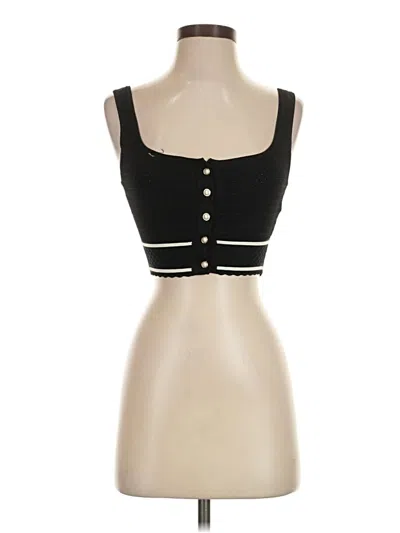Pre-owned Babaton Sleeveless Top Black Sweetheart Neckline Tops