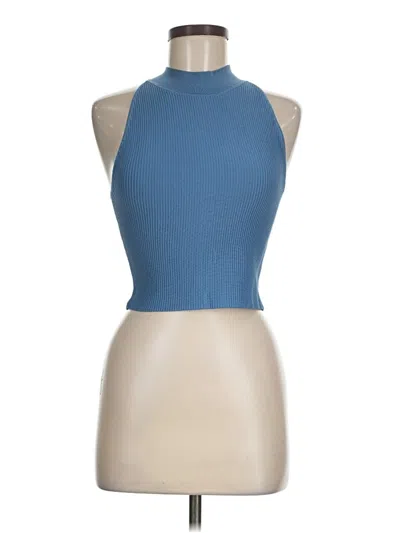 Pre-owned Babaton Sleeveless Top Blue Halter Neckline Tops