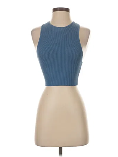 Pre-owned Babaton Sleeveless Top Blue Halter Neckline Tops