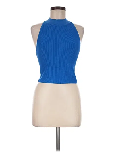 Pre-owned Babaton Sleeveless Top Blue Halter Neckline Tops
