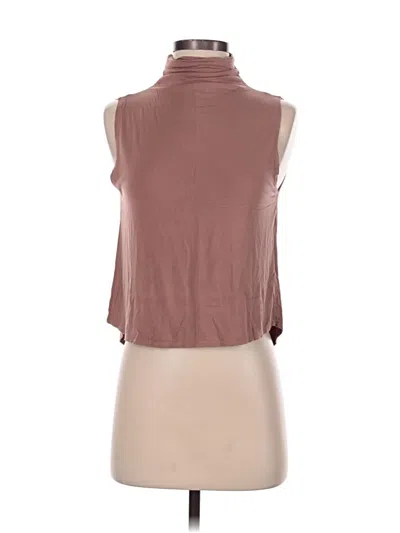 Pre-owned Babaton Sleeveless Top Brown Cowl Neck Tops