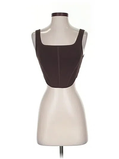 Pre-owned Babaton Sleeveless Top Brown Strapless Neckline Tops