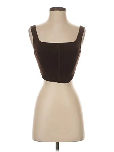 Pre-owned Babaton Sleeveless Top Brown Strapless Neckline Tops