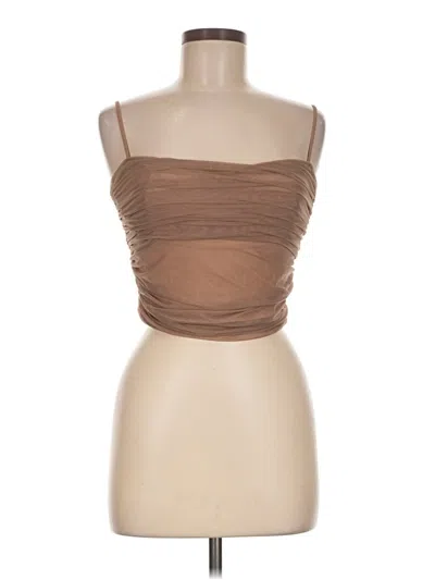 Pre-owned Babaton Sleeveless Top Brown Strapless Neckline Tops