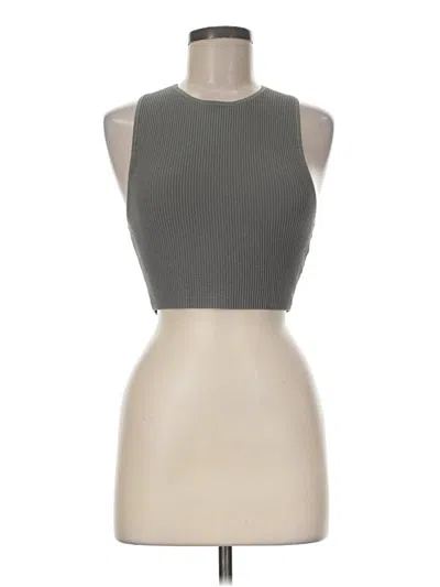 Pre-owned Babaton Sleeveless Top Gray Halter Neckline Tops