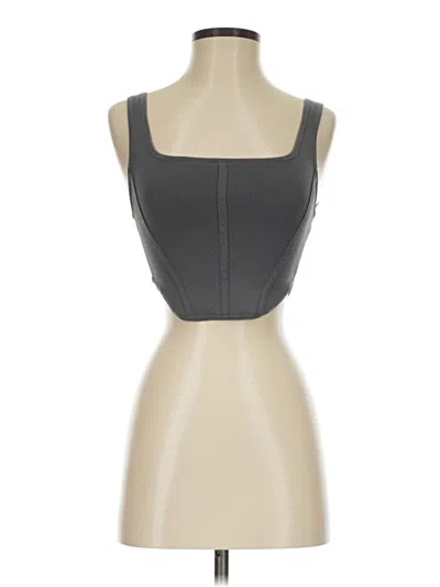 Pre-owned Babaton Sleeveless Top Gray Strapless Neckline Tops