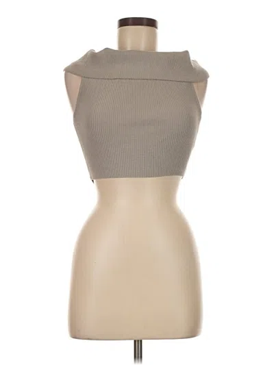 Pre-owned Babaton Sleeveless Top Gray Strapless Neckline Tops