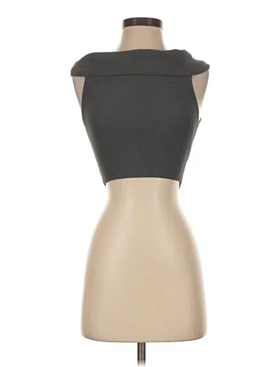 Pre-owned Babaton Sleeveless Top Gray Strapless Neckline Tops