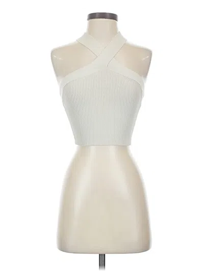Pre-owned Babaton Sleeveless Top Ivory Halter Neckline Tops