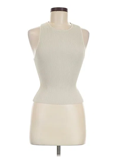 Pre-owned Babaton Sleeveless Top Ivory Halter Neckline Tops