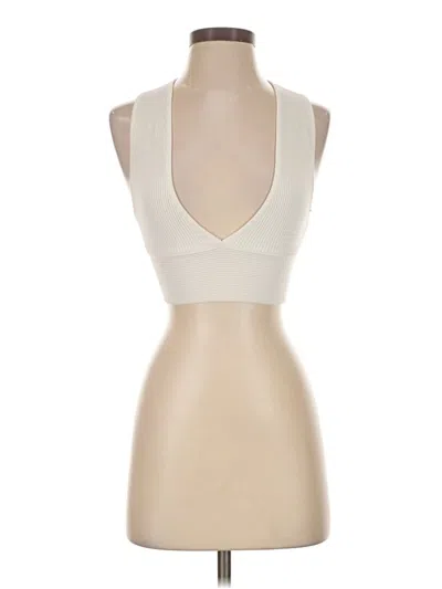 Pre-owned Babaton Sleeveless Top Ivory Halter Neckline Tops