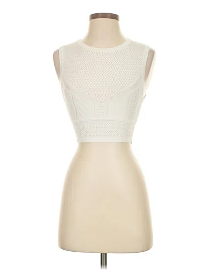 Pre-owned Babaton Sleeveless Top Ivory Strapless Neckline Tops