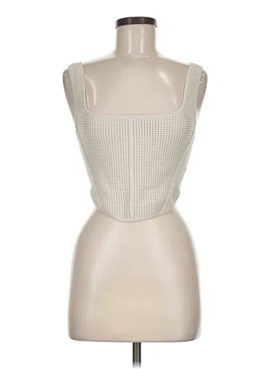 Pre-owned Babaton Sleeveless Top Ivory Strapless Neckline Tops