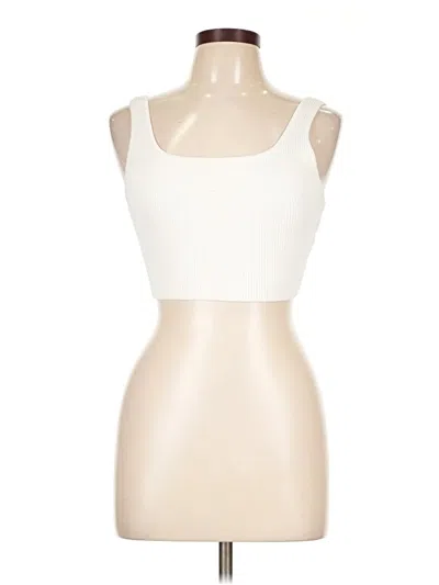 Pre-owned Babaton Sleeveless Top Ivory Strapless Neckline Tops