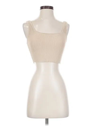 Pre-owned Babaton Sleeveless Top Ivory Strapless Neckline Tops