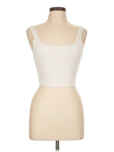 Pre-owned Babaton Sleeveless Top Ivory Sweetheart Neckline Tops