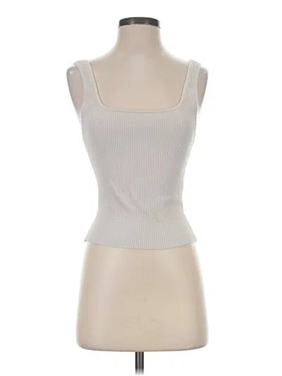 Pre-owned Babaton Sleeveless Top Ivory Sweetheart Neckline Tops