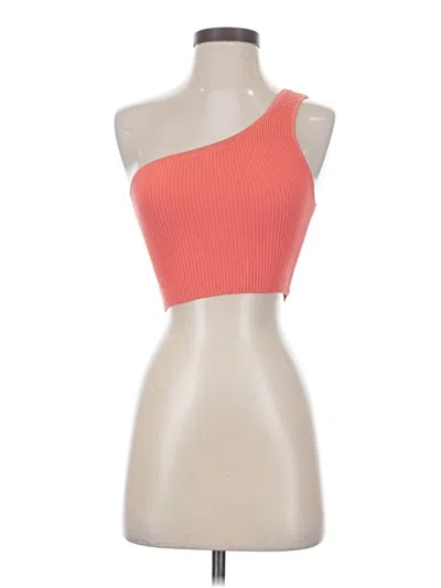 Pre-owned Babaton Sleeveless Top Orange One Shoulder Neckline Tops