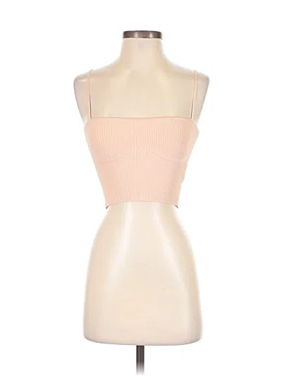 Pre-owned Babaton Sleeveless Top Pink Strapless Neckline Tops