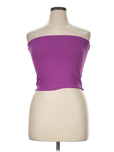Pre-owned Babaton Sleeveless Top Purple Strapless Neckline Tops