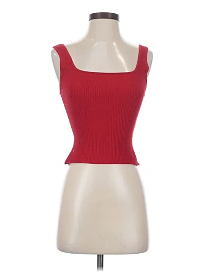 Pre-owned Babaton Sleeveless Top Red Sweetheart Neckline Tops
