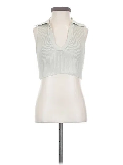 Pre-owned Babaton Sleeveless Top Silver Halter Neckline Tops