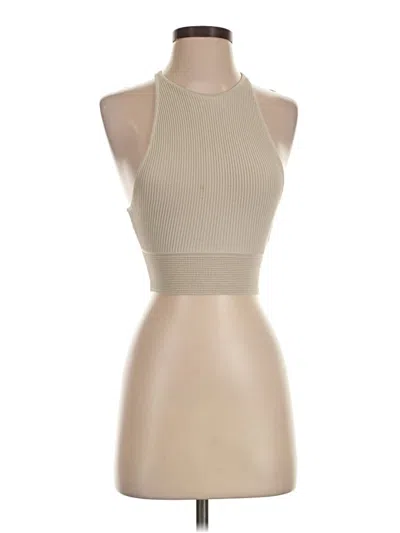 Pre-owned Babaton Sleeveless Top Tan Halter Neckline Tops