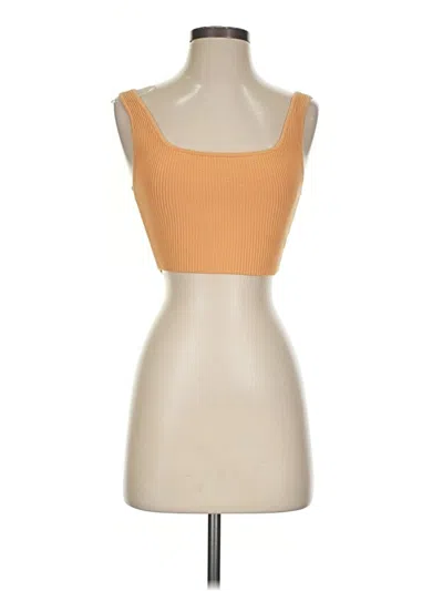 Pre-owned Babaton Sleeveless Top Tan Square Neckline Tops