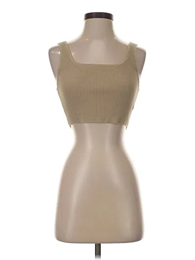Pre-owned Babaton Sleeveless Top Tan Strapless Neckline Tops
