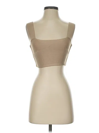Pre-owned Babaton Sleeveless Top Tan Strapless Neckline Tops