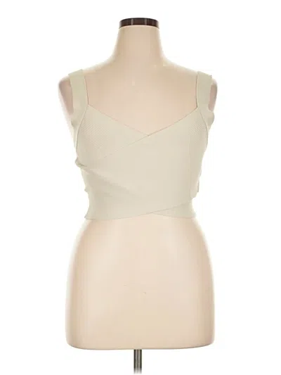 Pre-owned Babaton Sleeveless Top Tan Sweetheart Neckline Tops