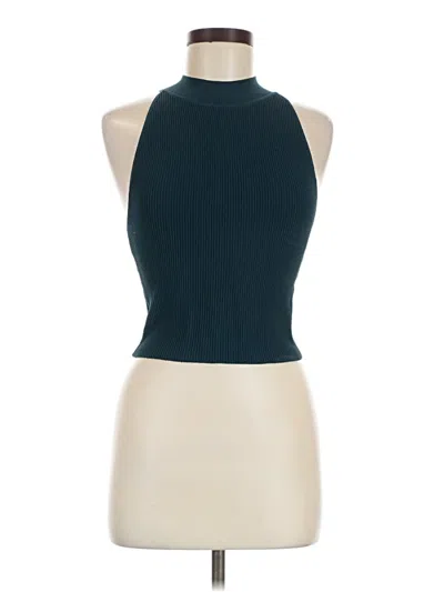 Pre-owned Babaton Sleeveless Top Teal Halter Neckline Tops