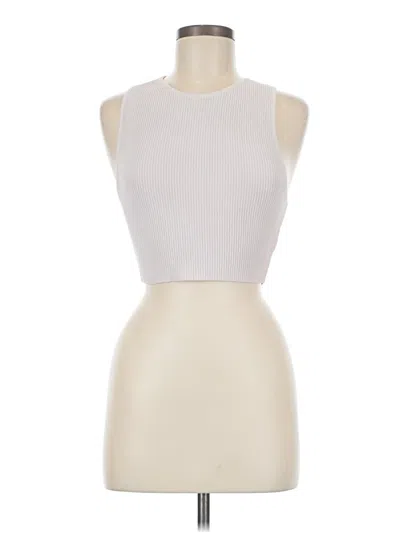 Pre-owned Babaton Sleeveless Top White Halter Neckline Tops