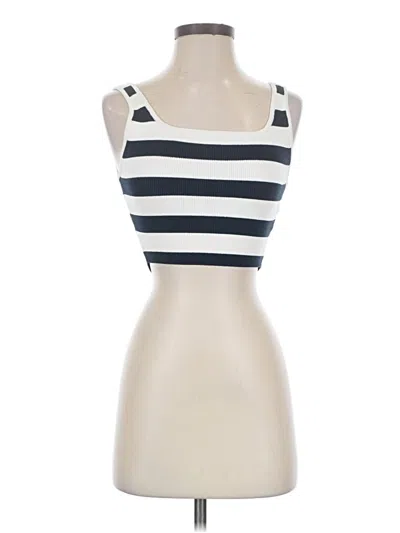 Pre-owned Babaton Sleeveless Top White Strapless Neckline Tops