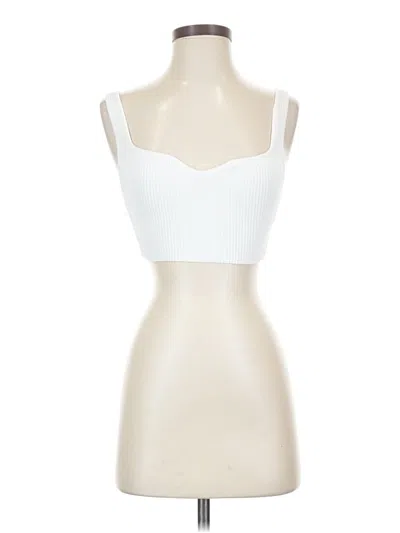 Pre-owned Babaton Sleeveless Top White Sweetheart Neckline Tops