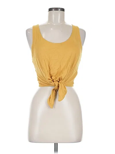 Pre-owned Babaton Sleeveless Top Yellow Halter Neckline Tops