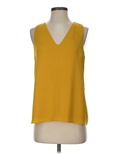 Pre-owned Babaton Sleeveless Top Yellow V-neck Tops