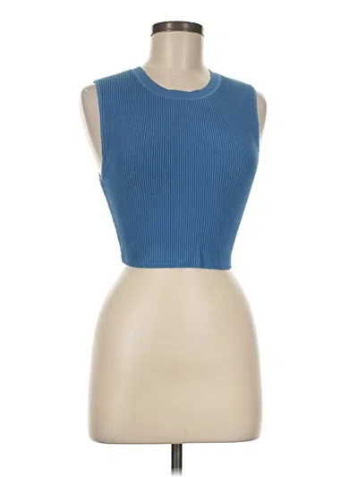 Pre-owned Babaton Sleeveless T-shirt In Blue