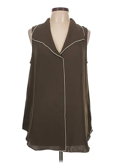 Pre-owned Babaton Sleeveless T-shirt In Brown