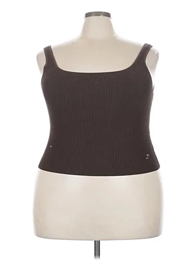 Pre-owned Babaton Sleeveless T-shirt In Brown