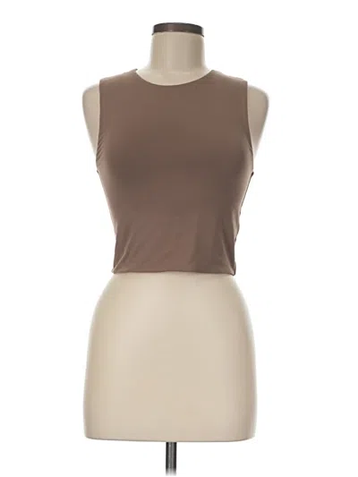 Pre-owned Babaton Sleeveless T-shirt In Brown